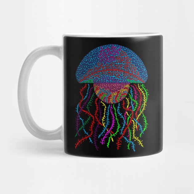 Rainbow Jellyfish - transparent background by NightserFineArts